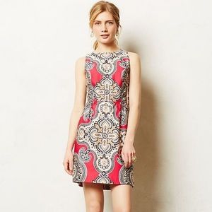 Anthropologie Moulinette Soeurs Geidi Size 0 Pink print sheath cotton dress